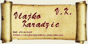 Vlajko Karadžić vizit kartica